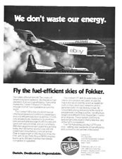 ALTAIR FOKKER F-28 & KLM CITYHOPPER F-27 WE DONT WASTE ENERGY 1982 AD picture