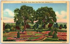 Postcard The Circle Flower Beds East Side Park Paterson New Jersey USA picture