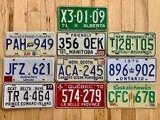 10 Canadian Province Set of License Plates in Good Condition picture