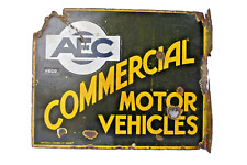 Vintage Aec Commercial Motor Vehicle Sign Porcelain Enamel By Imperial Enamel B picture