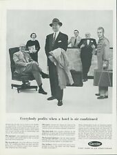 1955 Carrier Air Conditioning Vintage Print Ad Hotel Staff Weathermaster SP2 picture