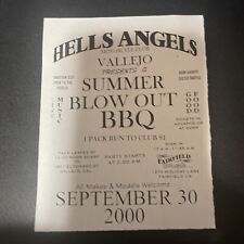 Vintage 2000 Hells Angels Summer Blow Out BBQ Event Flyer picture
