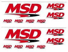 MSD Racing Decal Sticker Sheet of 7  Black White Vinyl Set of 2 picture