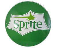 Sprite Green Enamelware Disc Sign Retro Reproduction 12