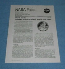 1995 NASA Facts STS-74 Space Shuttle Atlantis Mission Shuttle-Mir Program picture