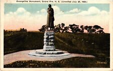 Vintage Postcard- EVANGELINE MONUMENT, GRAND PRE, N.S., CANADA picture