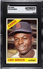 1966 TOPPS BASEBALL LOU BROCK #125 SGC AUTHENTIC picture