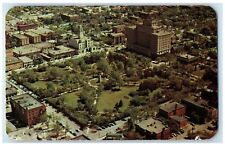 1955 Aerial View Victoria Park Monument Buildings Regina Sask Canada CA Postcard picture