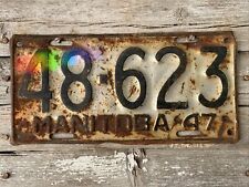Canadian License Plate 1947 #48-623 Manitoba picture