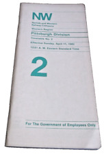 APRIL 1982 NORFOLK & WESTERN N&W PITTSBURGH DIVISION EMPLOYEE TIMETABLE #2 picture
