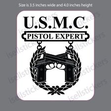 MA-3270 Marine Pistol Expert Badge Military Ver2 Semper Fi Bumper Sticker Decal picture
