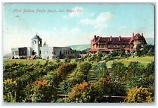 1911 Hotel Balboa Pacific Beach Garden San Diego California CA Antique Postcard picture