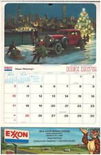 Vintage 1977 Boonville New York NY Antique Cars Calendar Jim's Exxon Station picture