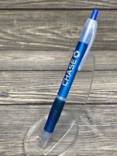 Vintage Retractable Pen Chase Bank Plastic Blue White picture
