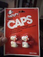 NOS Vtg Old School SNOOPY VALVE CAPS- Schwinn Raleigh Huffy Murray Muscle Bike picture