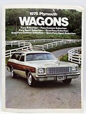 1975 PLYMOUTH STATION WAGONS Auto Dealer Sales Brochure Options Features Colors picture