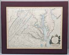 1755 Vaugondy Map of the Chesapeake* Bay, Virginia, Maryland, and Delaware F*S picture