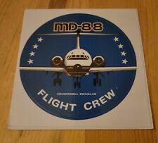 NOS VINTAGE MCDONNELL DOUGLAS AIRCRAFT MD-88 FLIGHT CREW STICKER DECAL  picture