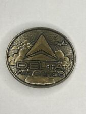 Delta Airlines Air Cargo Brass Tone Belt Buckle picture