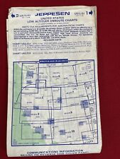 Vintage 1978 Jeppesen UNITED STATES Low Altitude Aeronautical Chart Aerial Map  picture