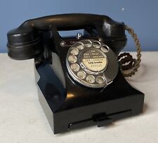 Vintage 1950's Black Bakelite 312L Telephone  Call Exchange Long Crendon England picture