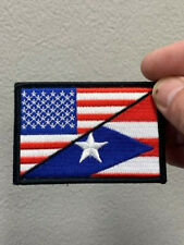 American / Puerto Rico Flag Patch picture