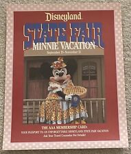 Disneyland STATE FAIR MINNIE VACATION AAA Poster 1987 MINT  picture