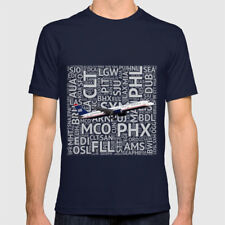 US Airways Boeing 757 with Airport Codes - T-Shirt (Medium) picture