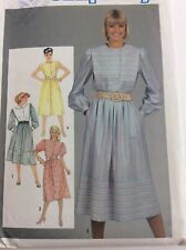 1984 Simplicity 6243 Vintage Sewing Pattern Misses Pullover Dress Size 14 Flange picture
