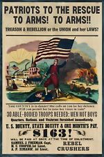 Vintage Civil War Postcard - Union Recruitment Advertisement - NEW 4x6 unposted picture