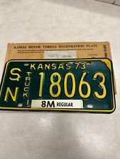 1973 Kansas farm truck license plate Shawnee County - Unused picture