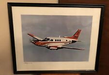 VINTAGE BEECHCRAFT U.S. NAVY T-44A Framed Print Art Picture picture