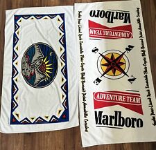 Lot Of 2 Vintage Marlboro Adventure Team Beach Towels White *Details* 1990’s picture