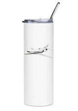 Dassault Falcon 2000 Stainless Steel Water Tumbler with straw - 20oz. picture