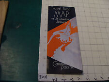 vintage CANADIAN PACIFIC -- TRAVEL TIME MAP of St Lawrence Seaway MAP 16 X 31 picture