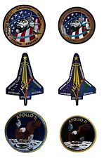 NASA...Columbia Last Flight... STS-1 Shuttle...Apollo 11 .. Patches + Stickers picture