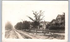 RESIDENTIAL STREET gibbon mn real photo postcard rppc minnesota history picture
