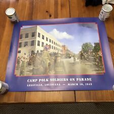 Camp Polk Soldiers On Parade Leesville Louisiana 1943 28 X 22 Poster Fort Polk picture
