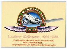 1984 Uiver Memorial Flight KLM Airplane London - Melbourne Postcard picture