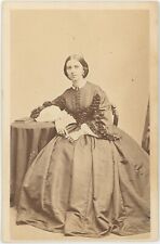 Pretty Woman Full Length Boston, Massachusetts 1860s CDV Carte de Visite X613 picture