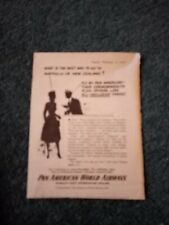 Cr15 Ephemera 1950s advert pan American world Airways  picture