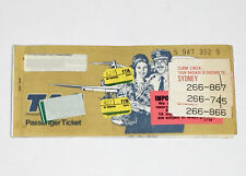 1982 VTG Used Trans-Australia Airlines Ticket Sydney picture