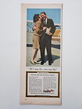 Cessna Flying Lessons Woman Kissing Man Trophy Plane 1967 Vintage Print Ad picture