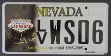 NEVADA LAS VEGAS CENTENNIAL license plate  2013 - 2018  random numbers picture