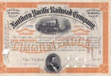 1894 Northern Pacific Railroad common stock certificate picture