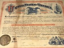 Antique United States Citizenship Certificate 1894 Framed Hudson New York picture