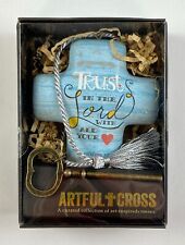 Demdaco Artful Cross Trust in The Lord Blue 1004320010 picture