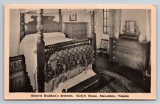 General Braddock's Bedroom Carlyle House Alexandria Virginia Vintage Postcard picture