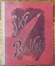 Antique 1890’s Sky Rocket Notebook, Perfect R, Student Ledger, Red picture