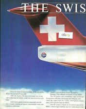 SWISSAIR 1986 THE SWISS BANKER FOKKER 100 JET WITH ROLLS ROYCE ENGINES 2 PG  AD picture